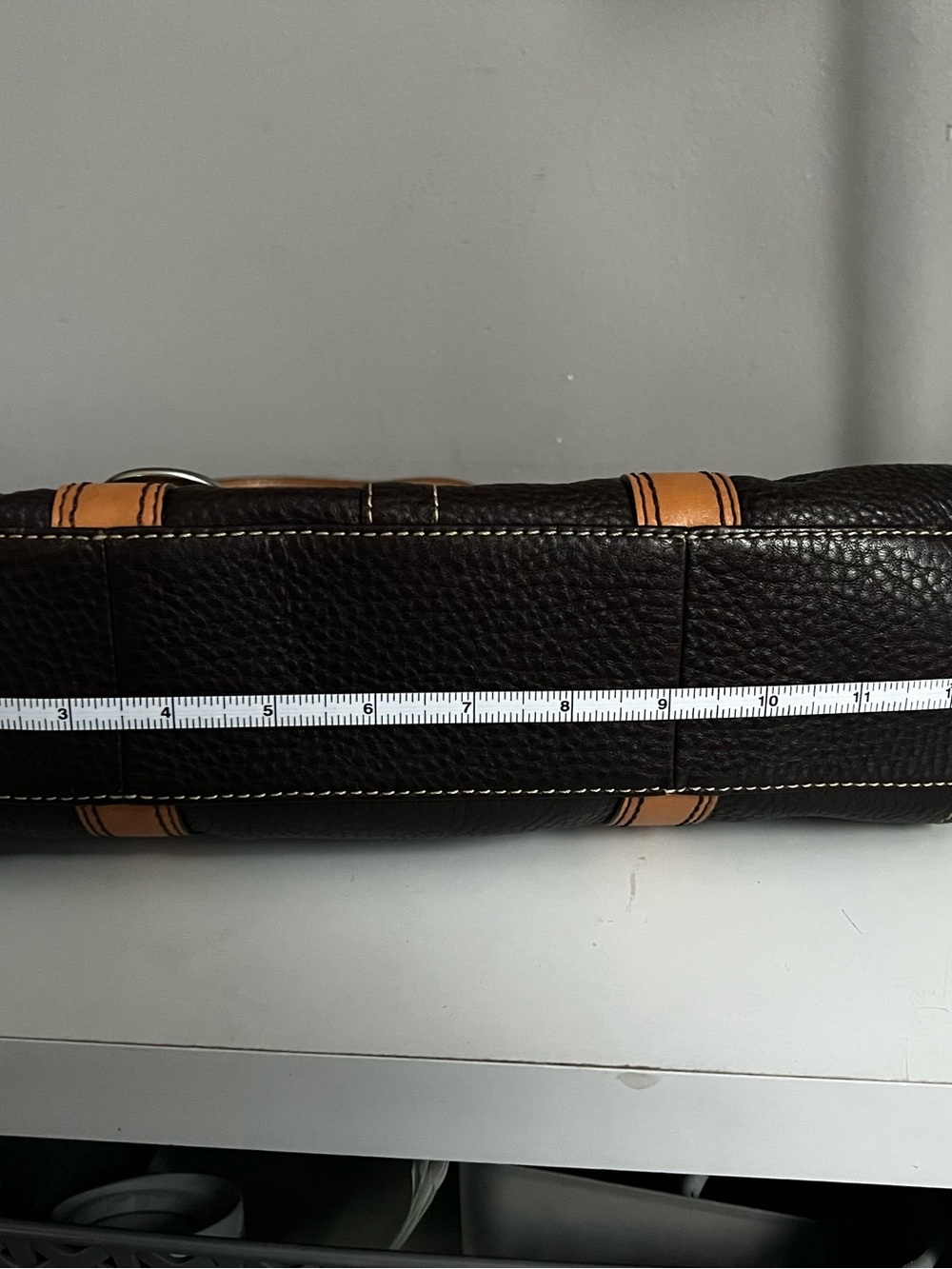 Coach Chelsea Satchel Brown Pebbled Leather F12334 - Picture 7 of 8